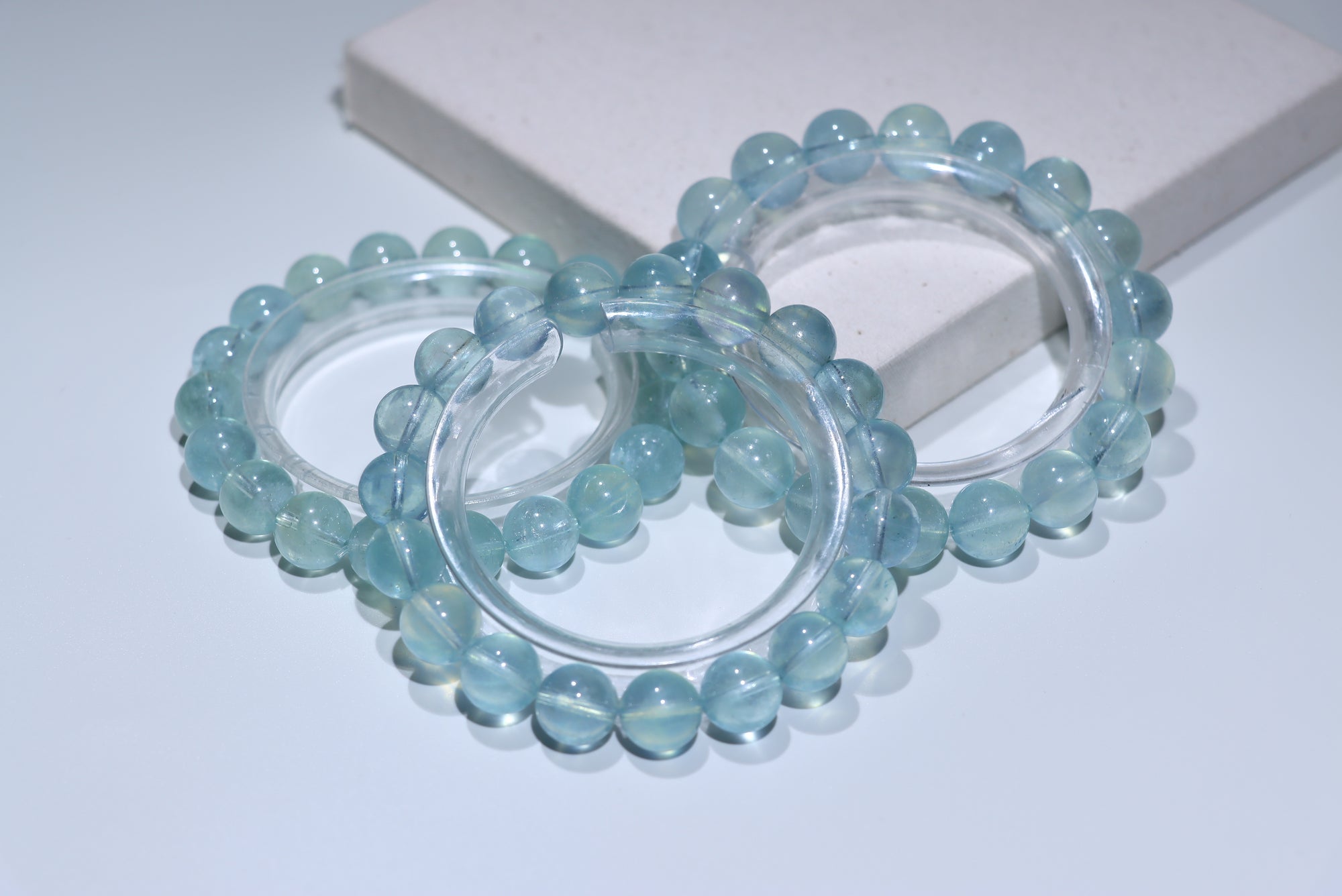 Green Aquamarine Crystal Bracelet