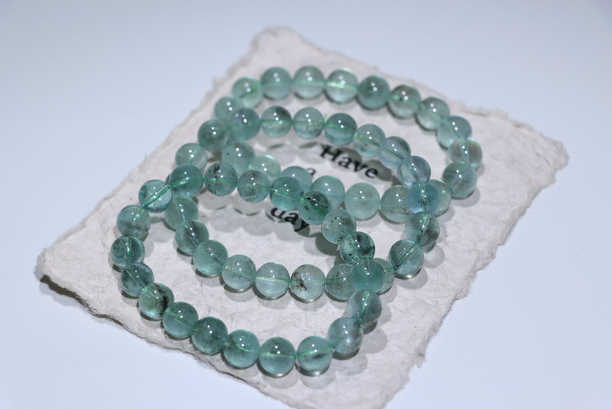 Green Aquamarine Crystal Bracelet