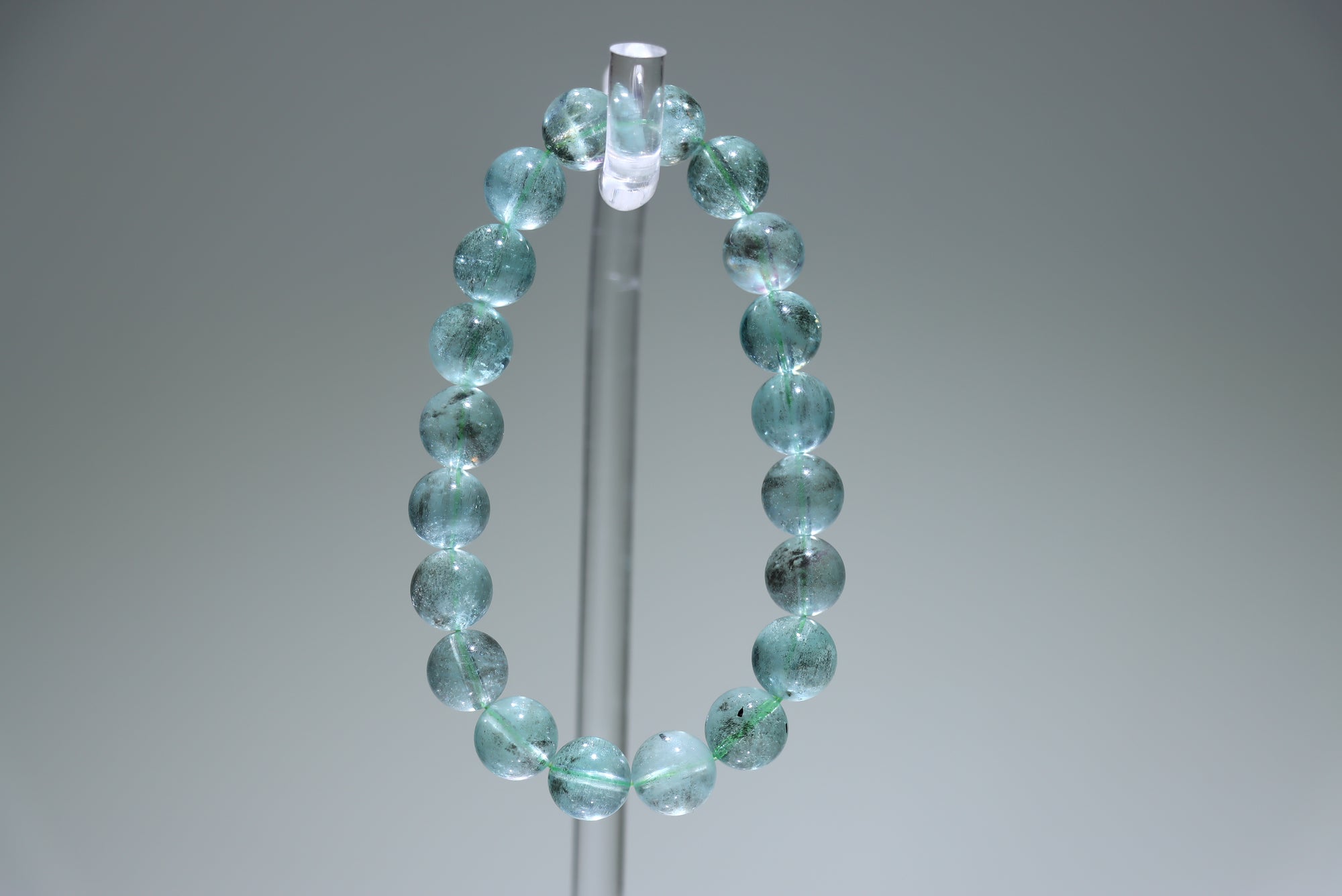Green Aquamarine Crystal Bracelet
