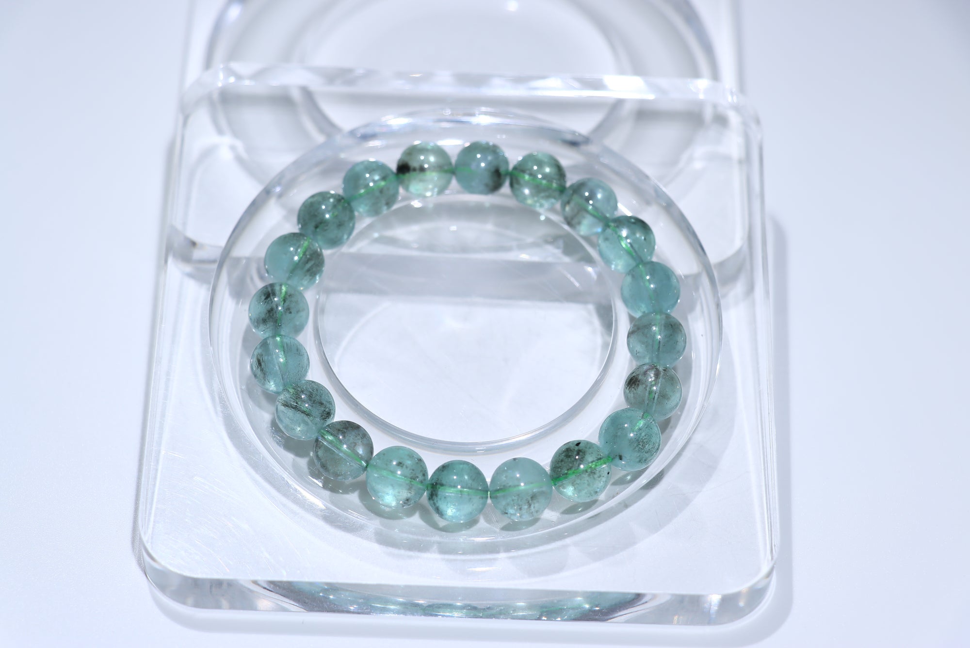 Green Aquamarine Crystal Bracelet