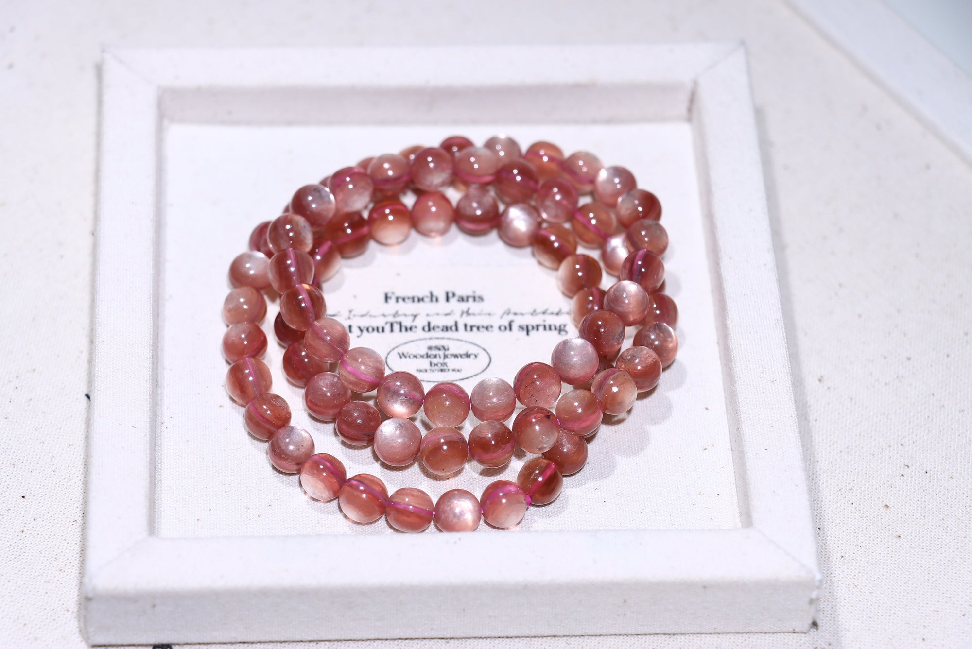 Pink  Lepidolite Crystal Bracelet