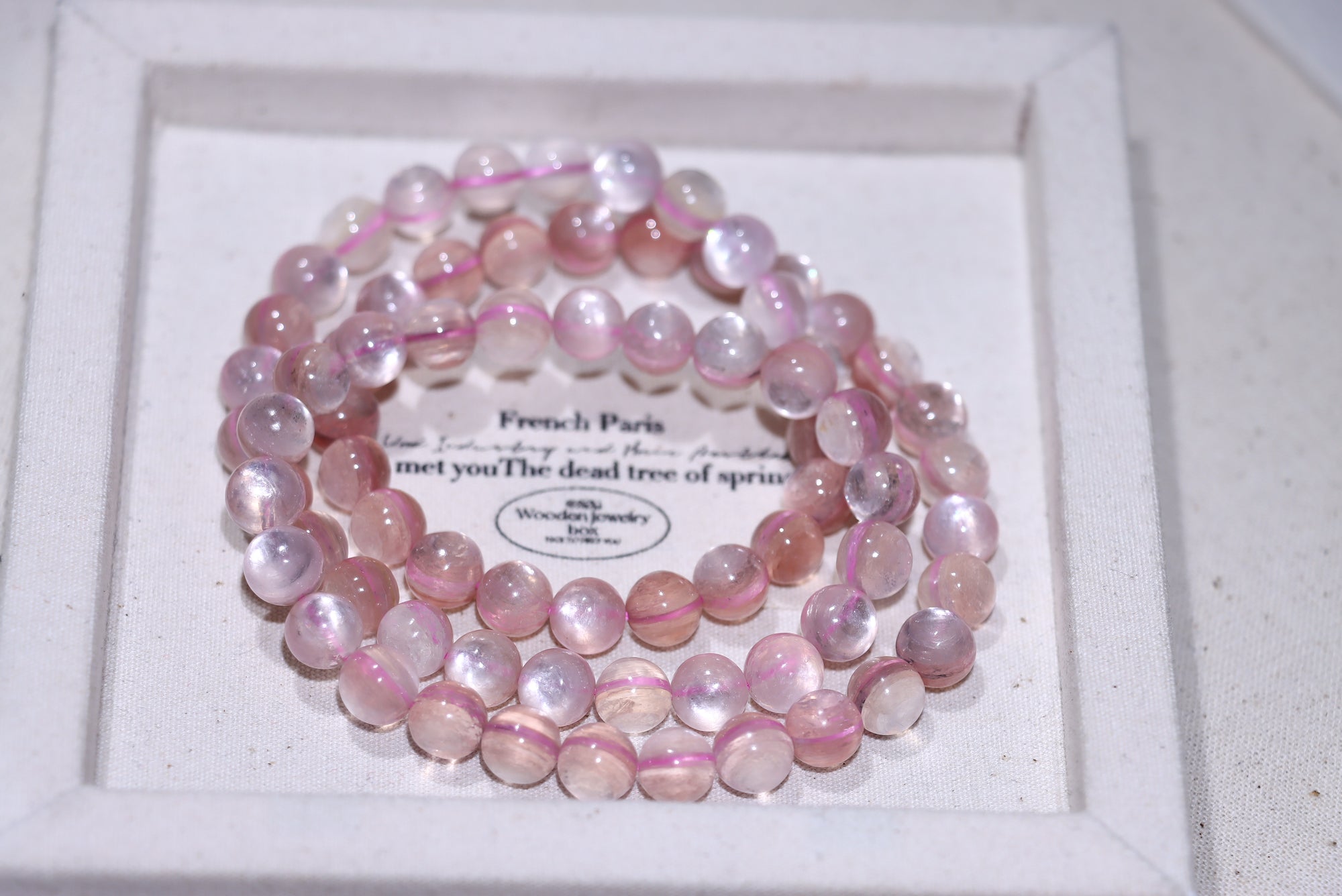 Pink  Lepidolite Crystal Bracelet