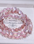 Pink  Lepidolite Crystal Bracelet