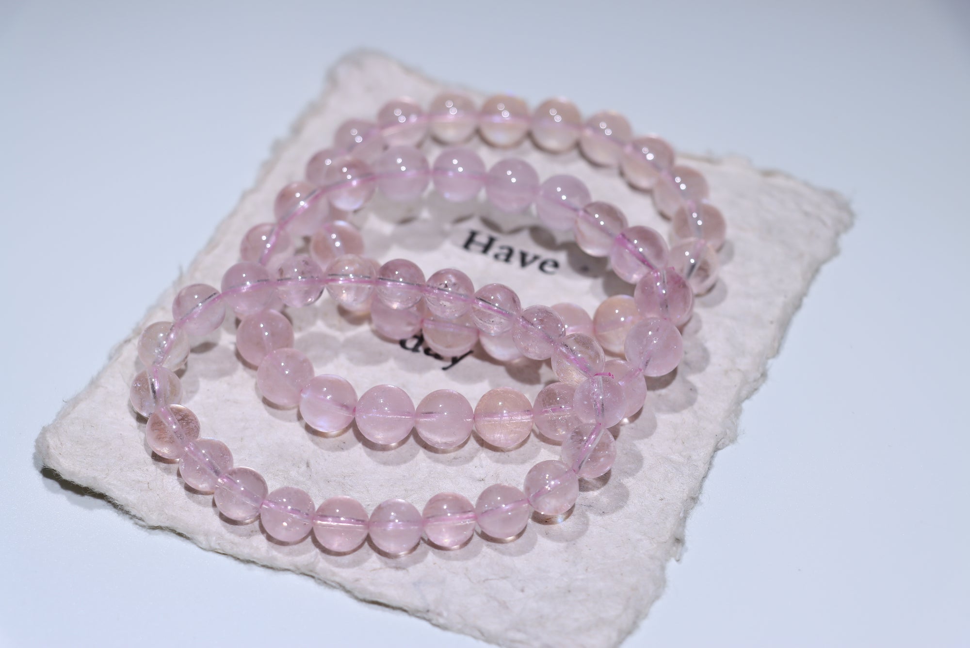 Pink Morganite Crystal Bracelet