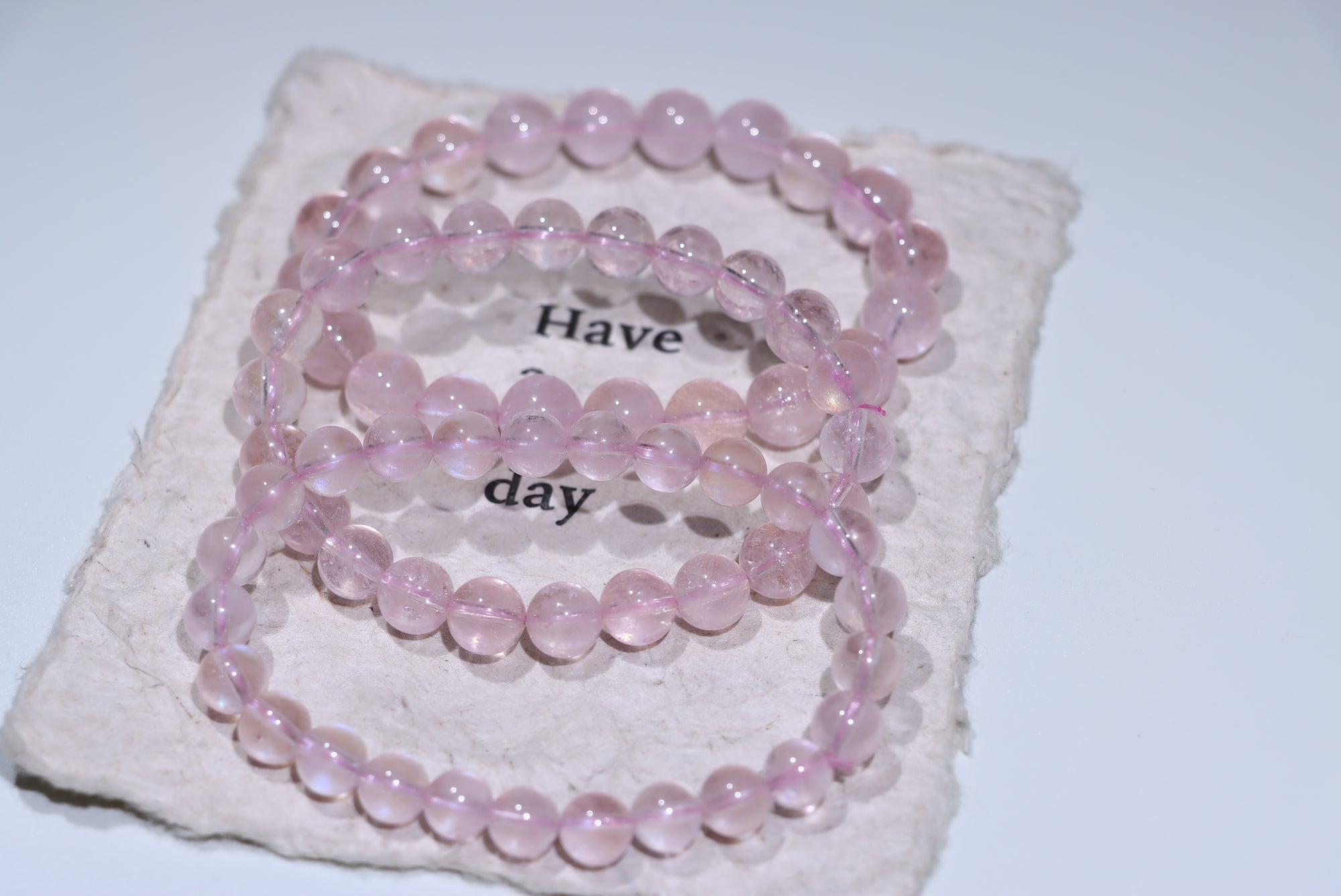 Pink Morganite Crystal Bracelet