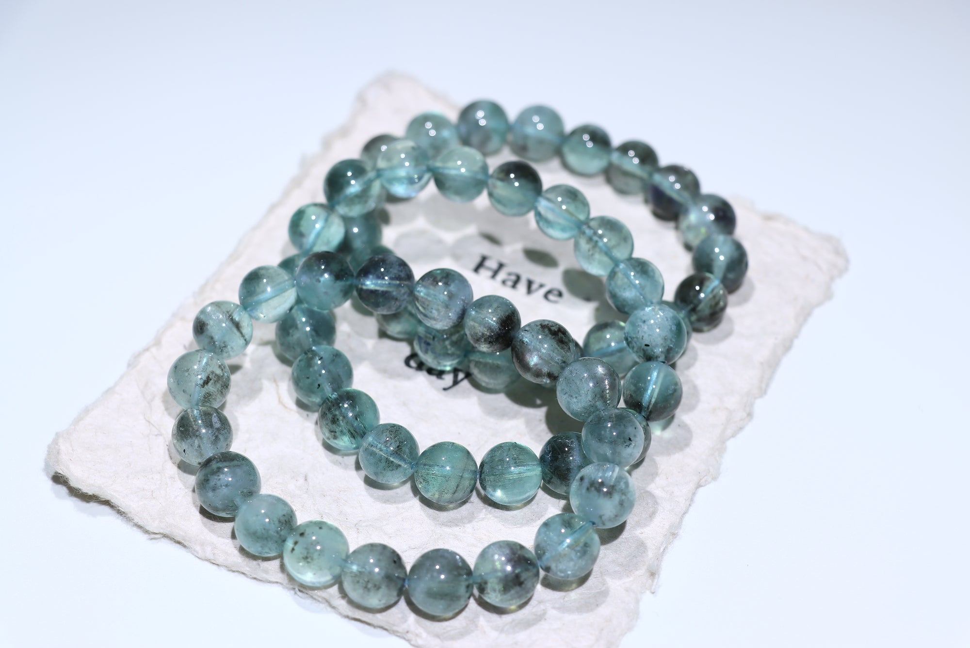 Green Aquamarine Crystal Bracelet