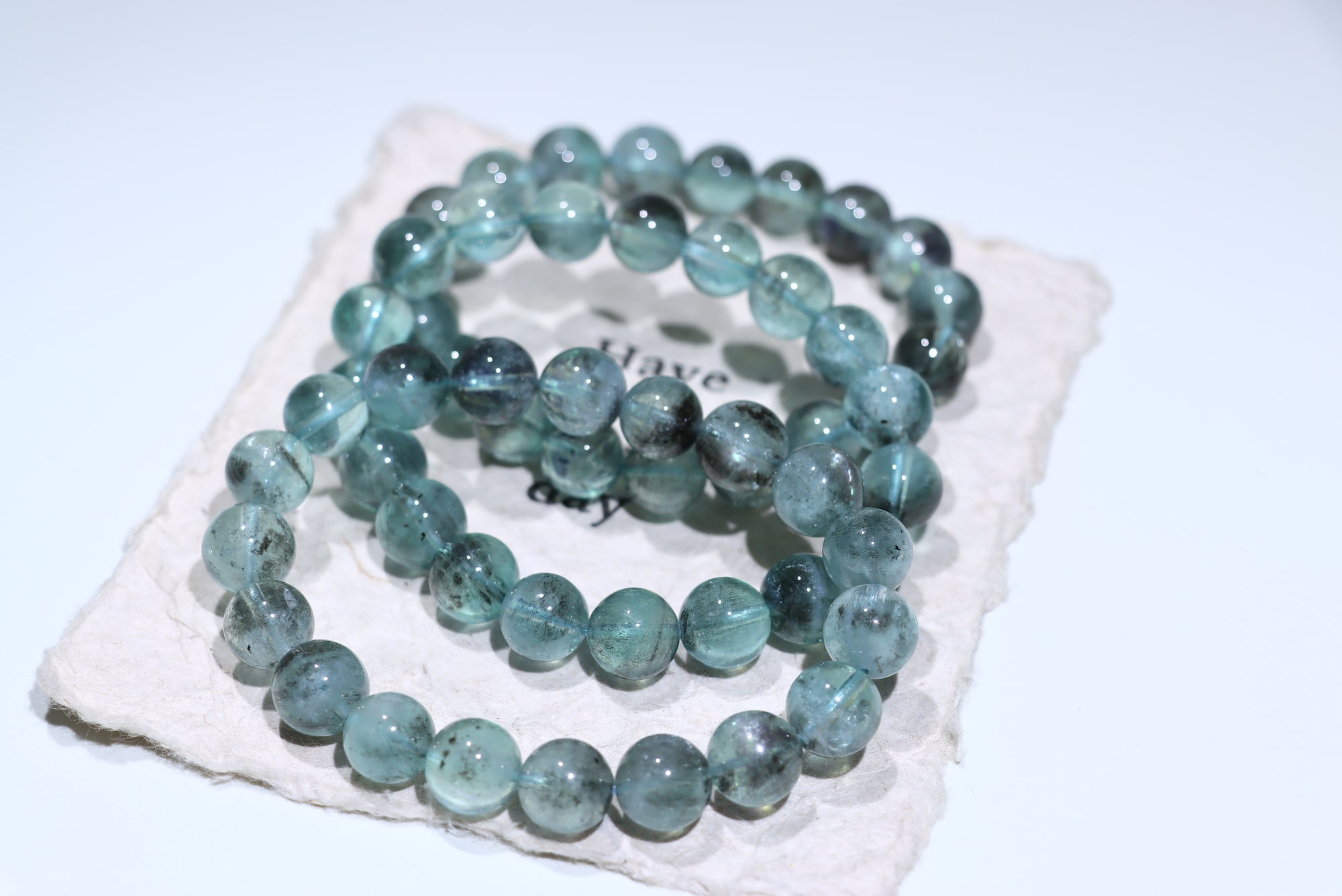 Green Aquamarine Crystal Bracelet
