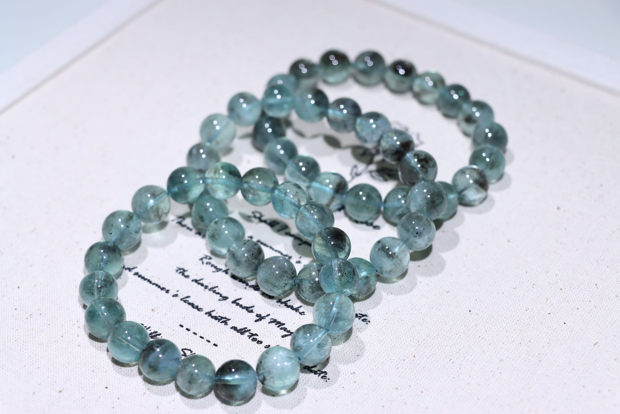 Green Aquamarine Crystal Bracelet