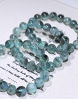 Green Aquamarine Crystal Bracelet