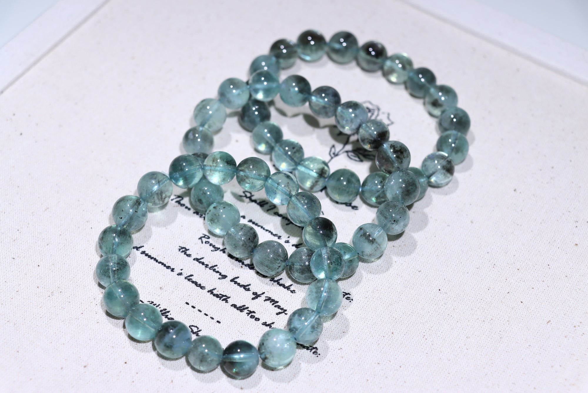 Green Aquamarine Crystal Bracelet