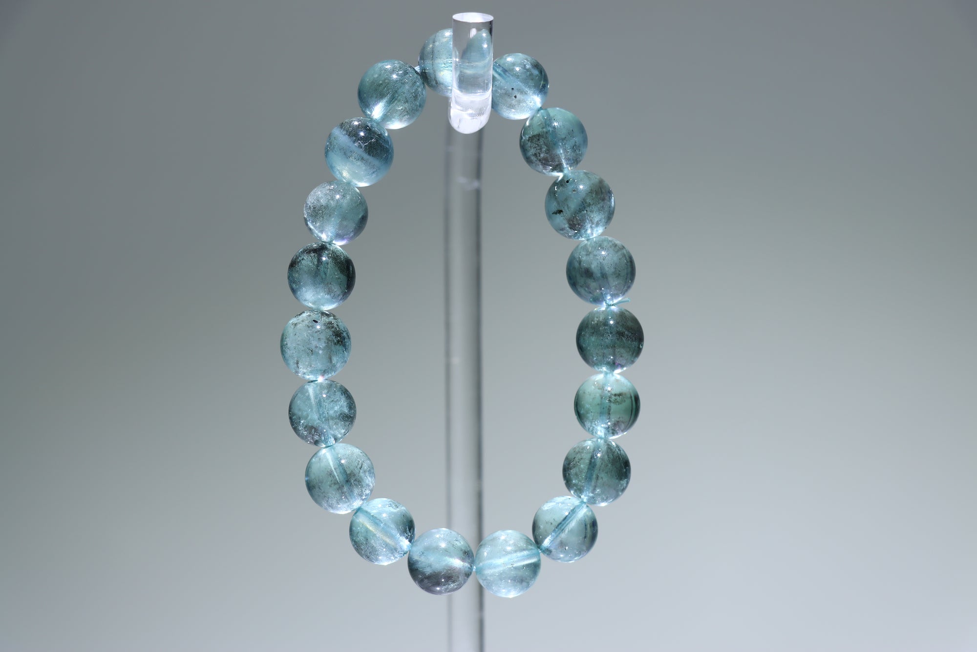 Green Aquamarine Crystal Bracelet