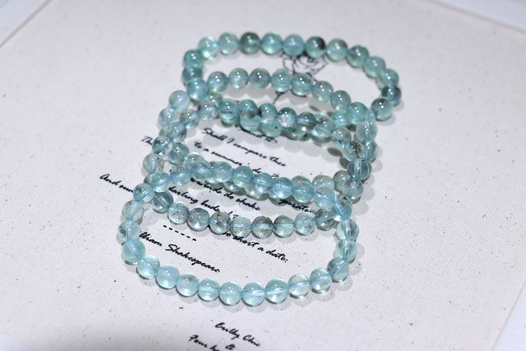 Green Aquamarine Crystal Bracelet