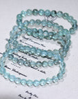 Green Aquamarine Crystal Bracelet