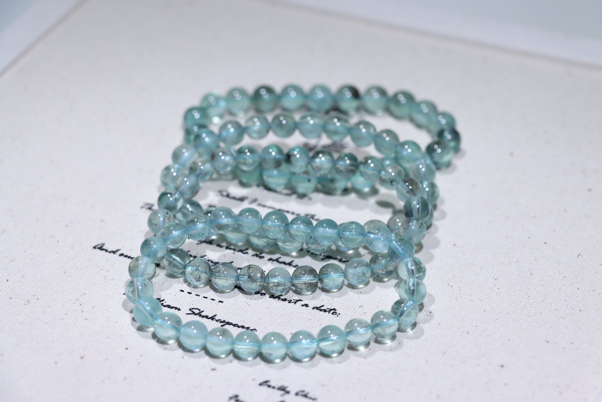 Green Aquamarine Crystal Bracelet