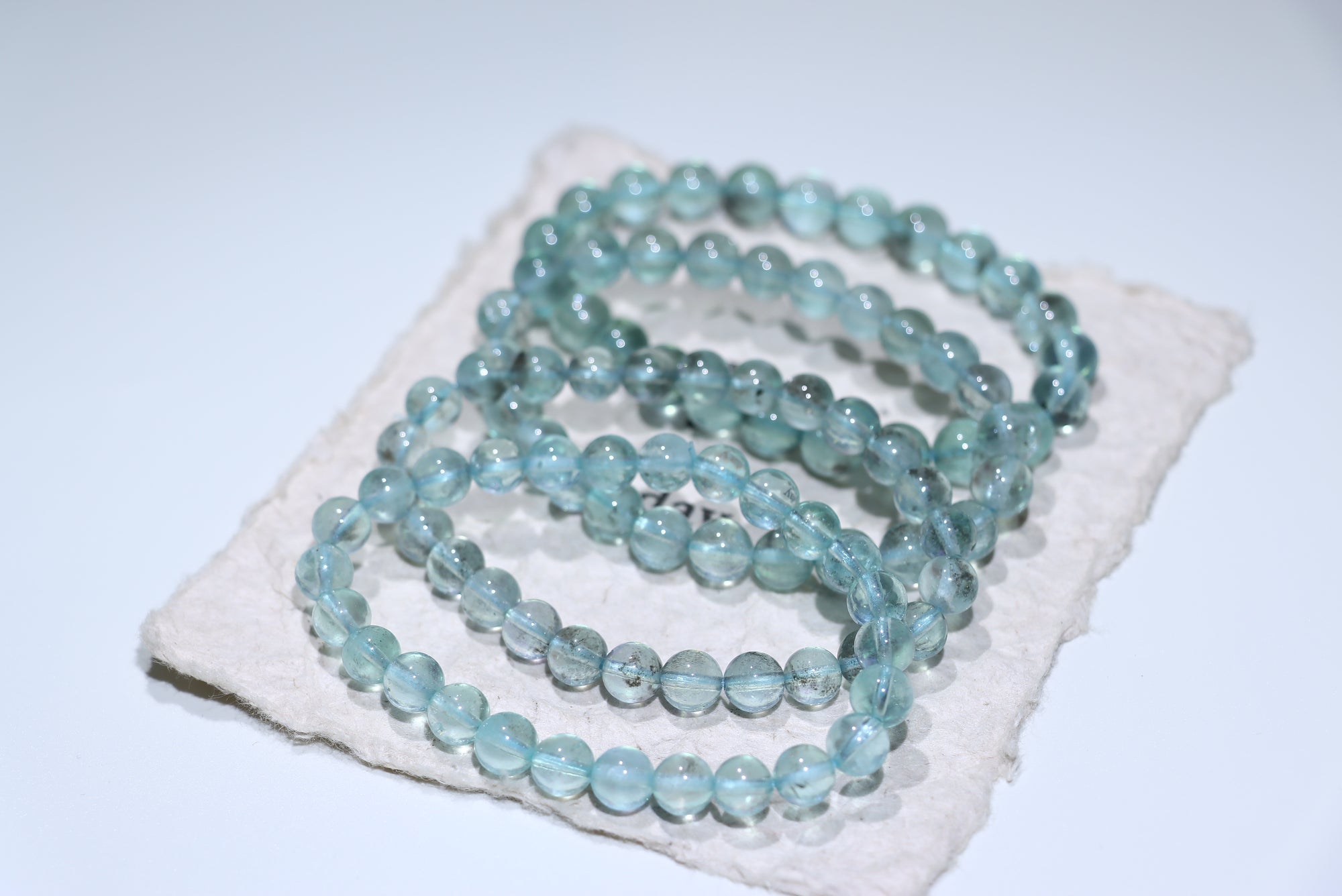 Green Aquamarine Crystal Bracelet