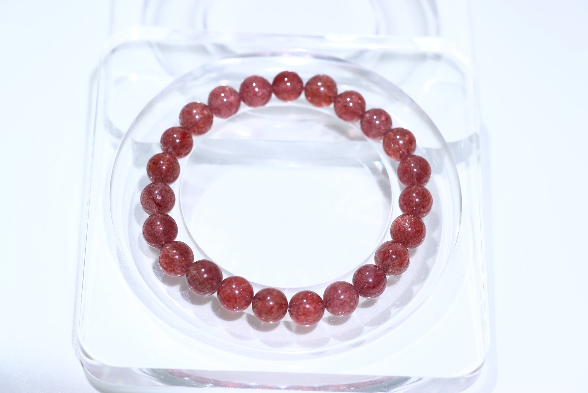 Strawberry Quartz Crystal Bracelet