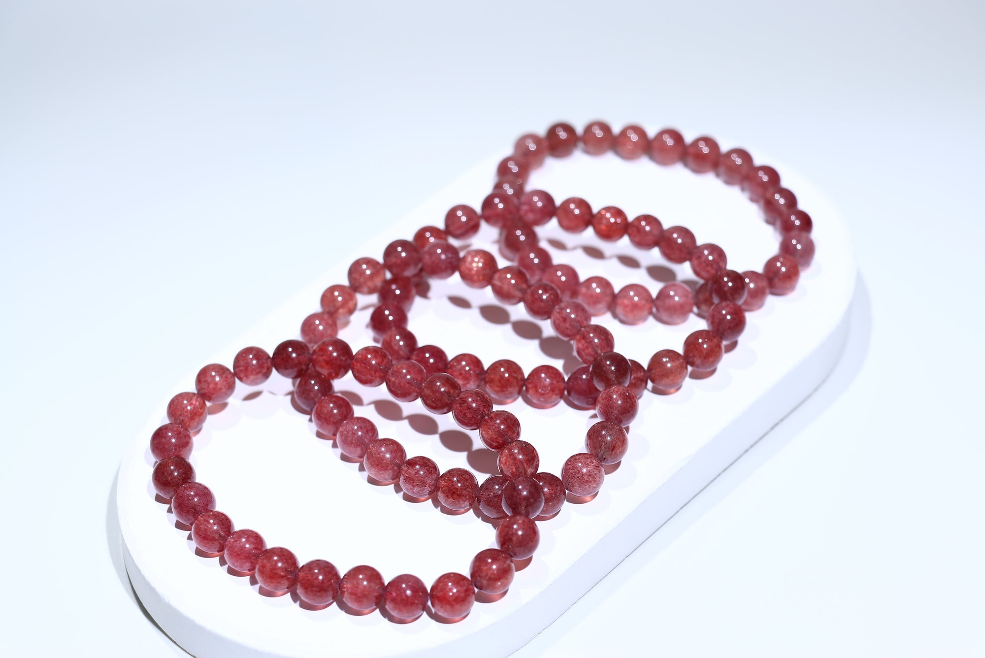 Strawberry Quartz Crystal Bracelet