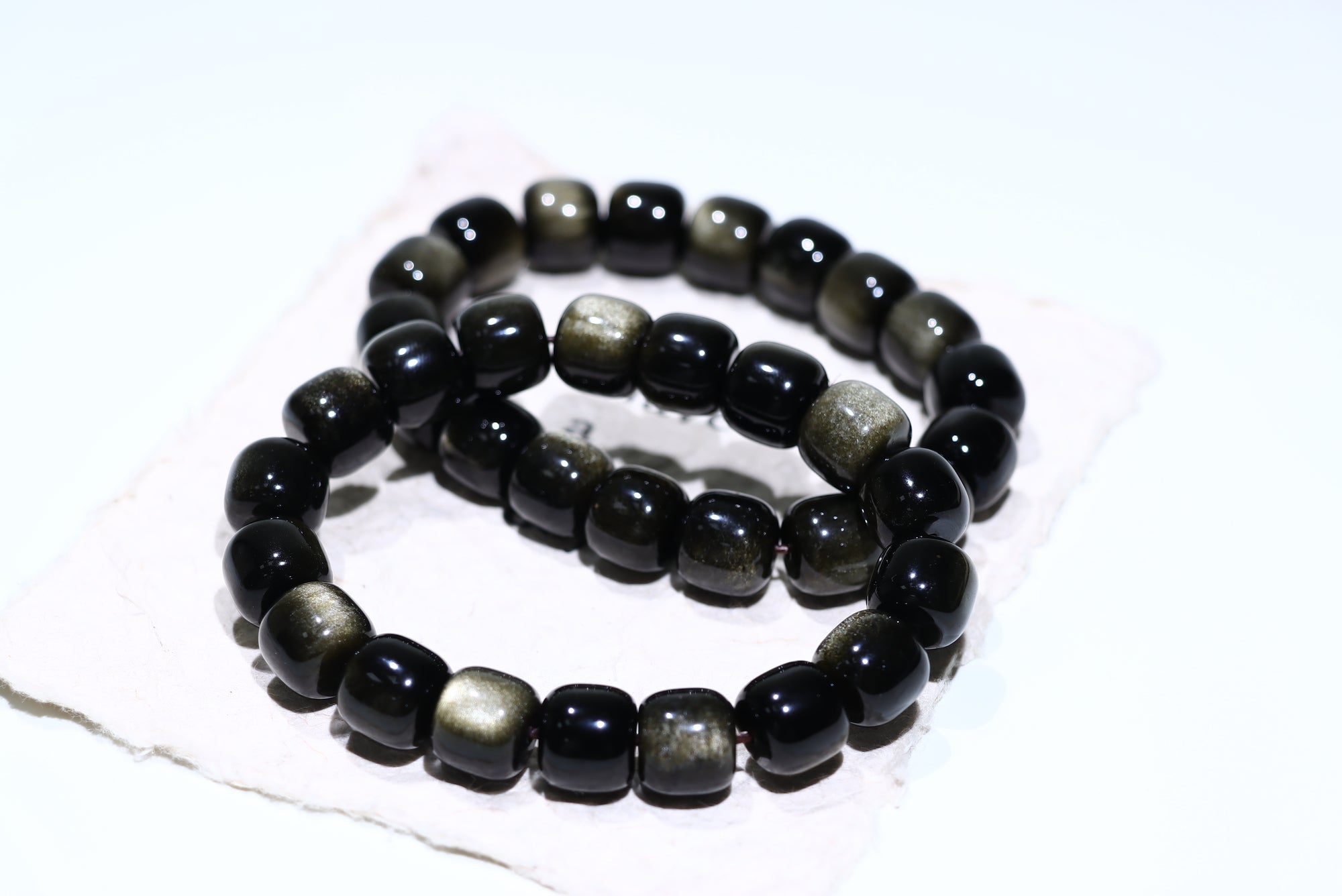 Silver Obsidian Crystal Bracelet