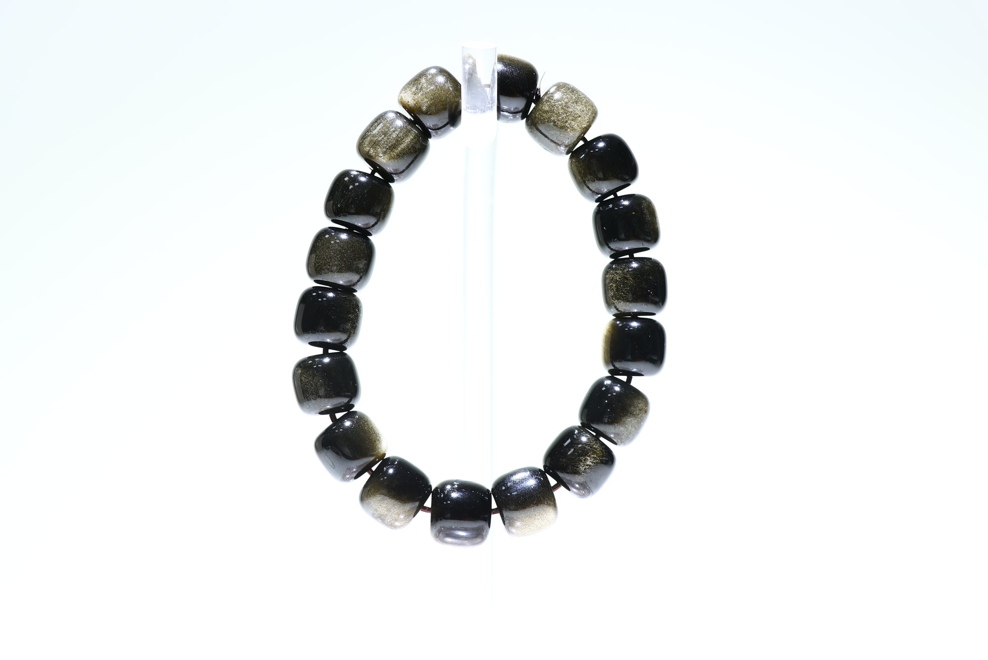 Silver Obsidian Crystal Bracelet
