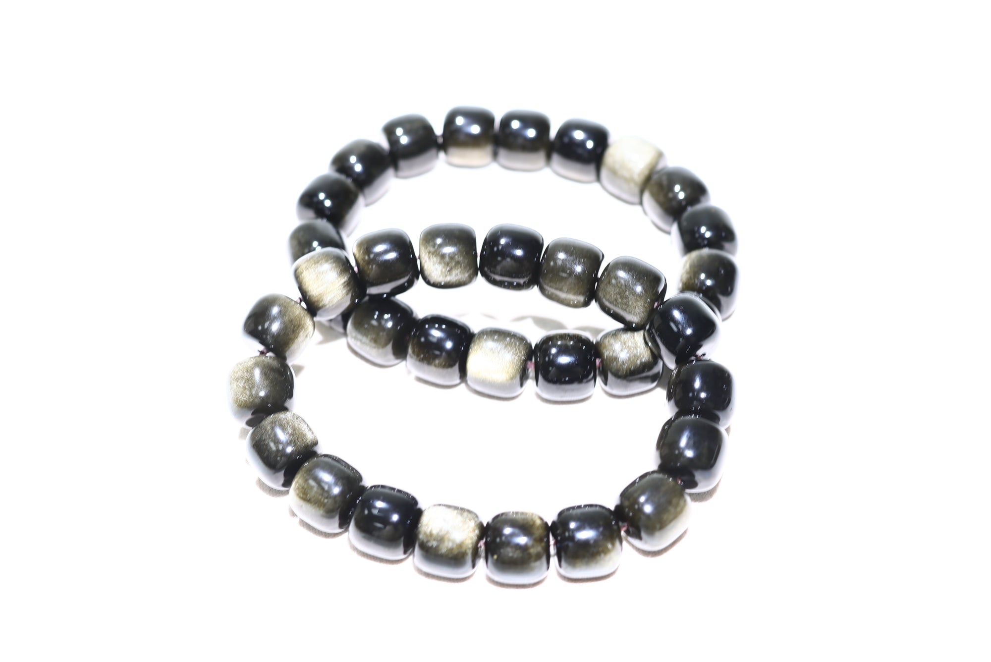 Silver Obsidian Crystal Bracelet