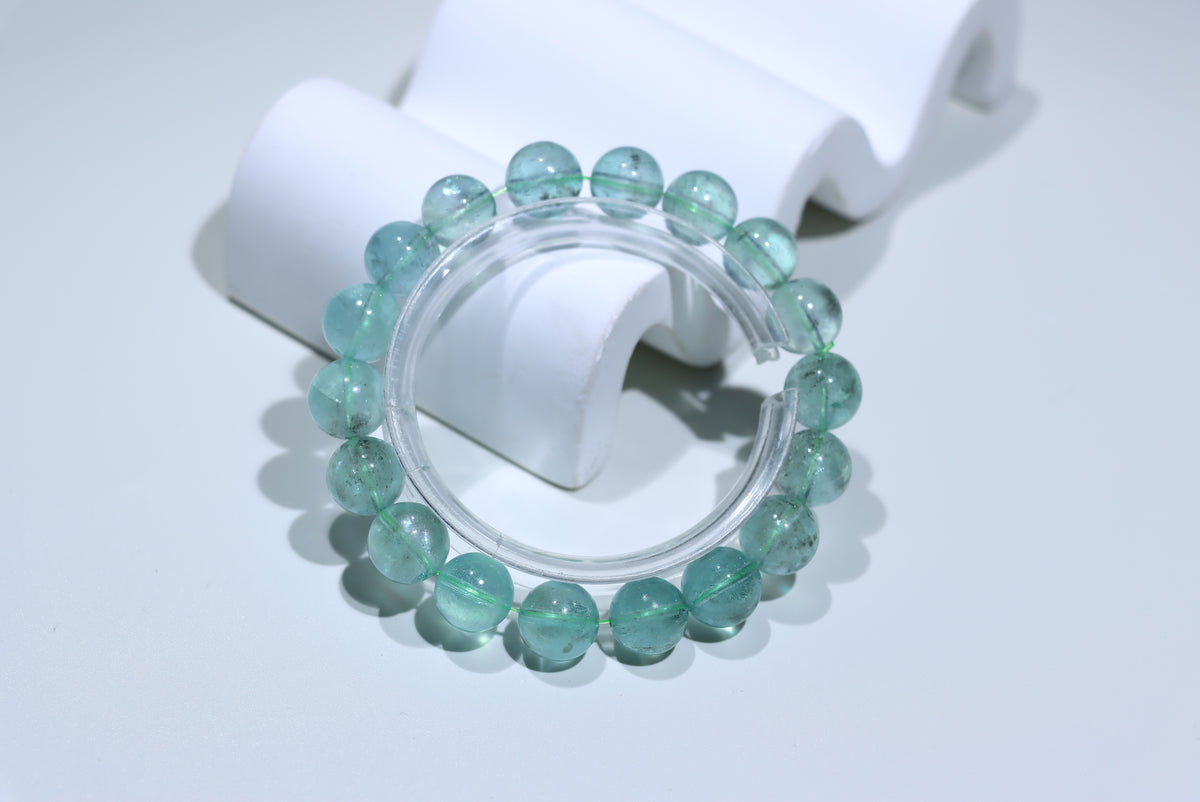 Green Aquamarine Crystal Bracelet