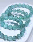 Green Aquamarine Crystal Bracelet