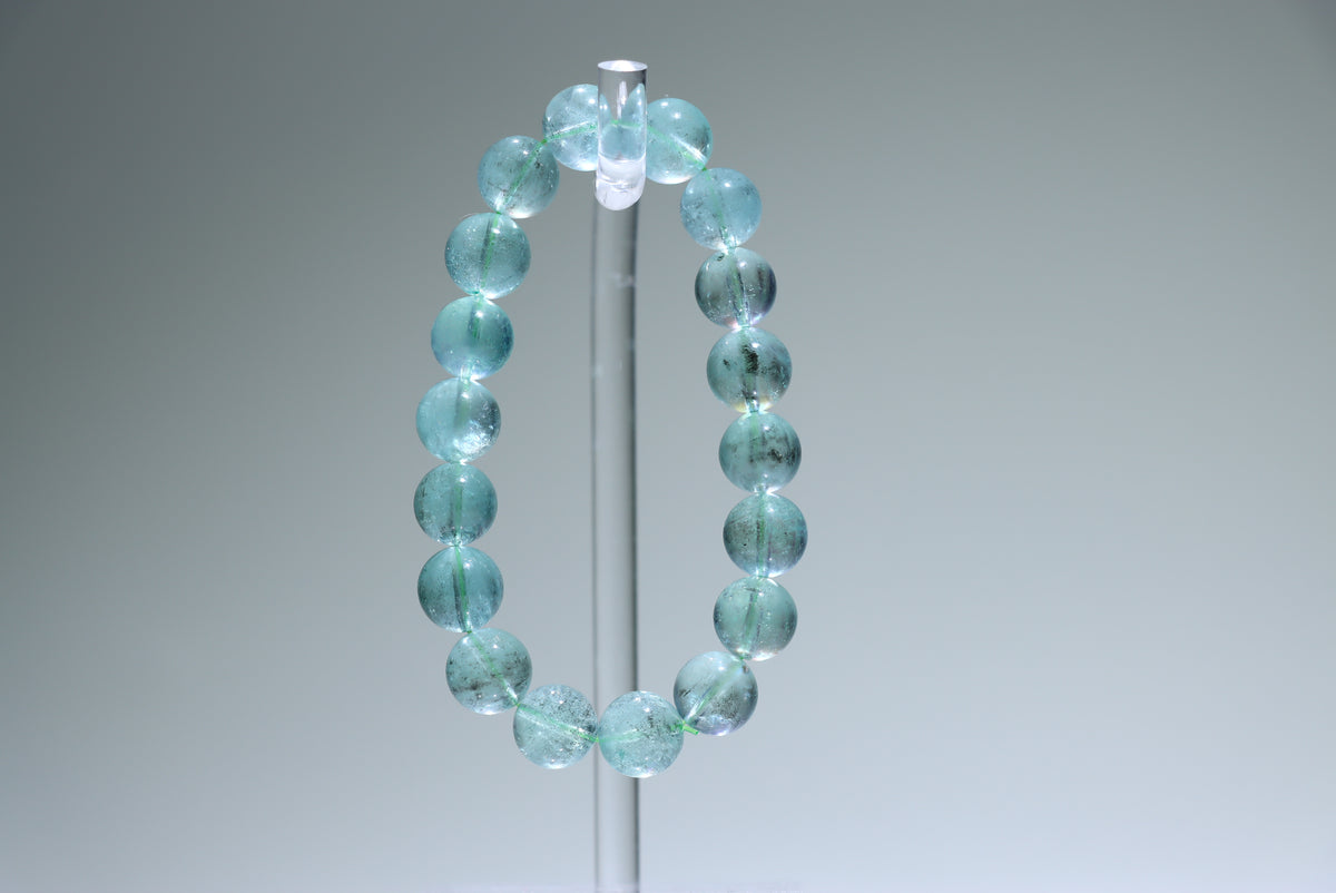Green Aquamarine Crystal Bracelet