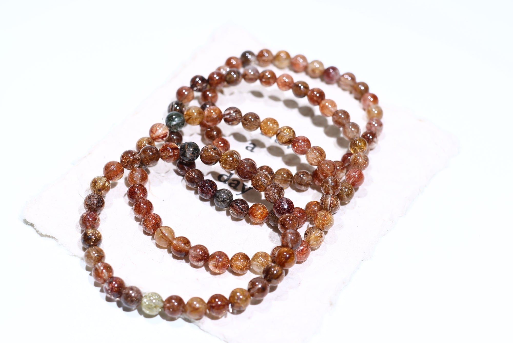 Copper rutile Crystal Bracelet