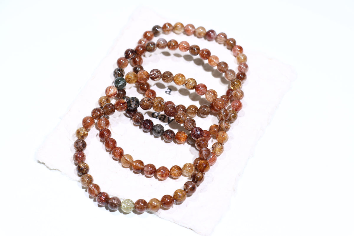 Copper rutile Crystal Bracelet