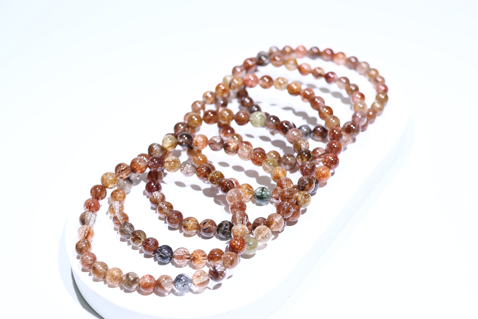 Copper rutile Crystal Bracelet