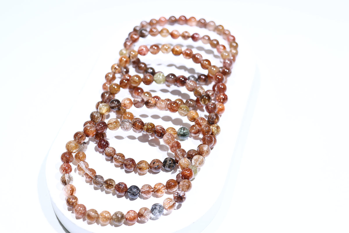 Copper rutile Crystal Bracelet
