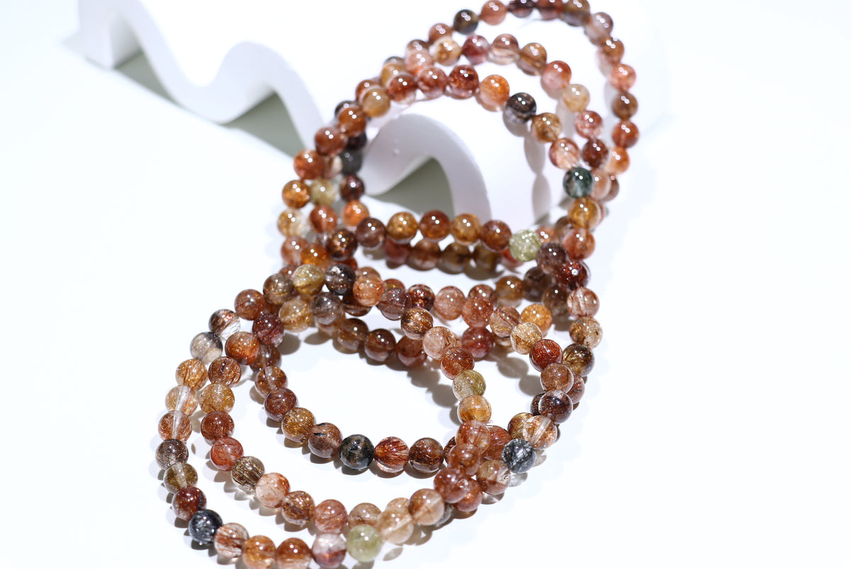 Copper rutile Crystal Bracelet