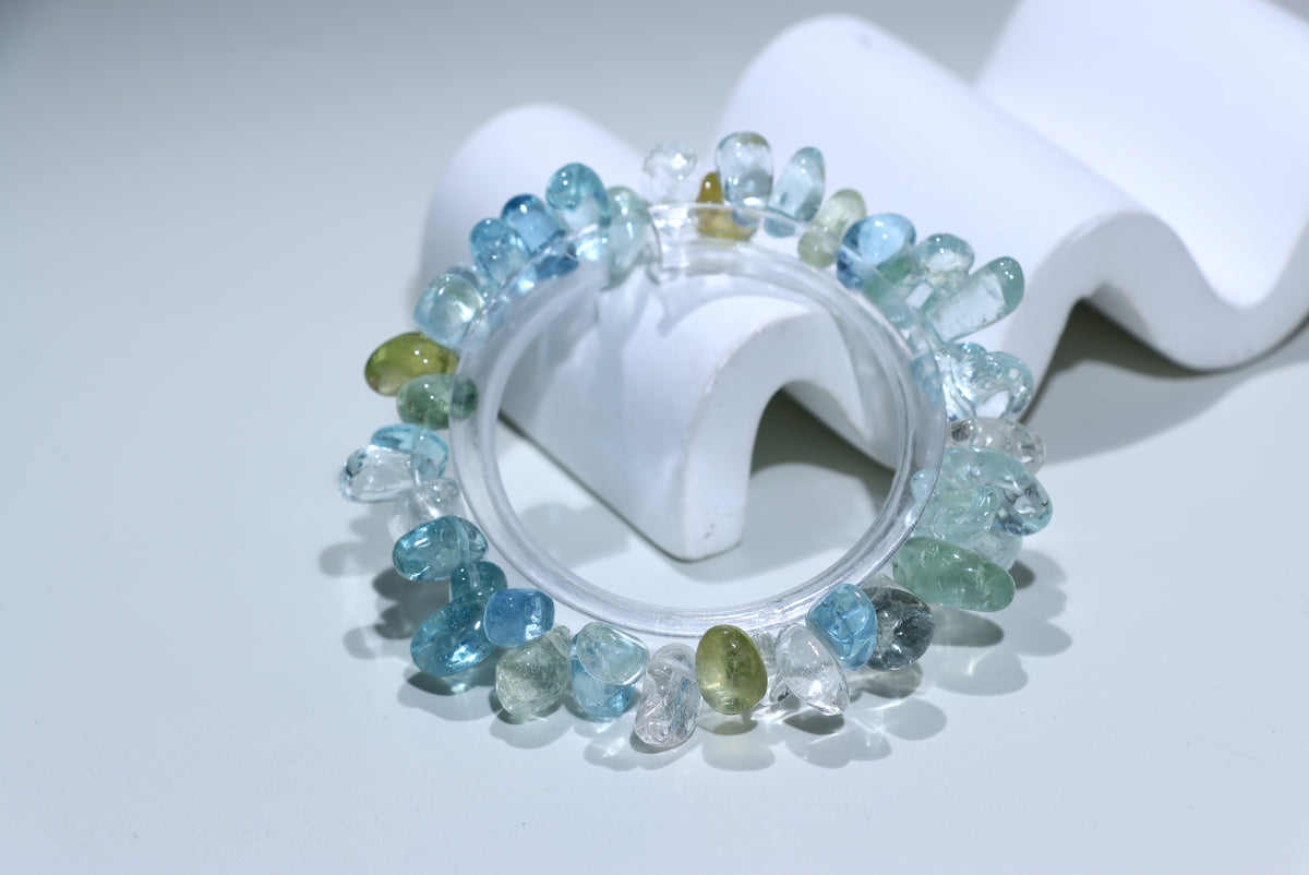 Morganite Free Form Crystal Bracelet