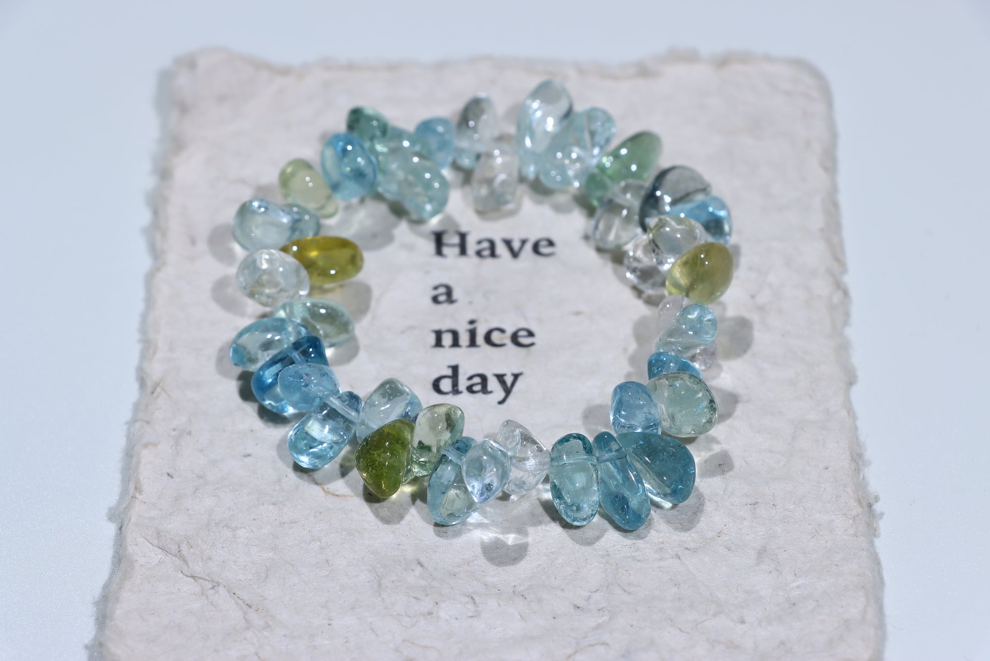 Morganite Free Form Crystal Bracelet