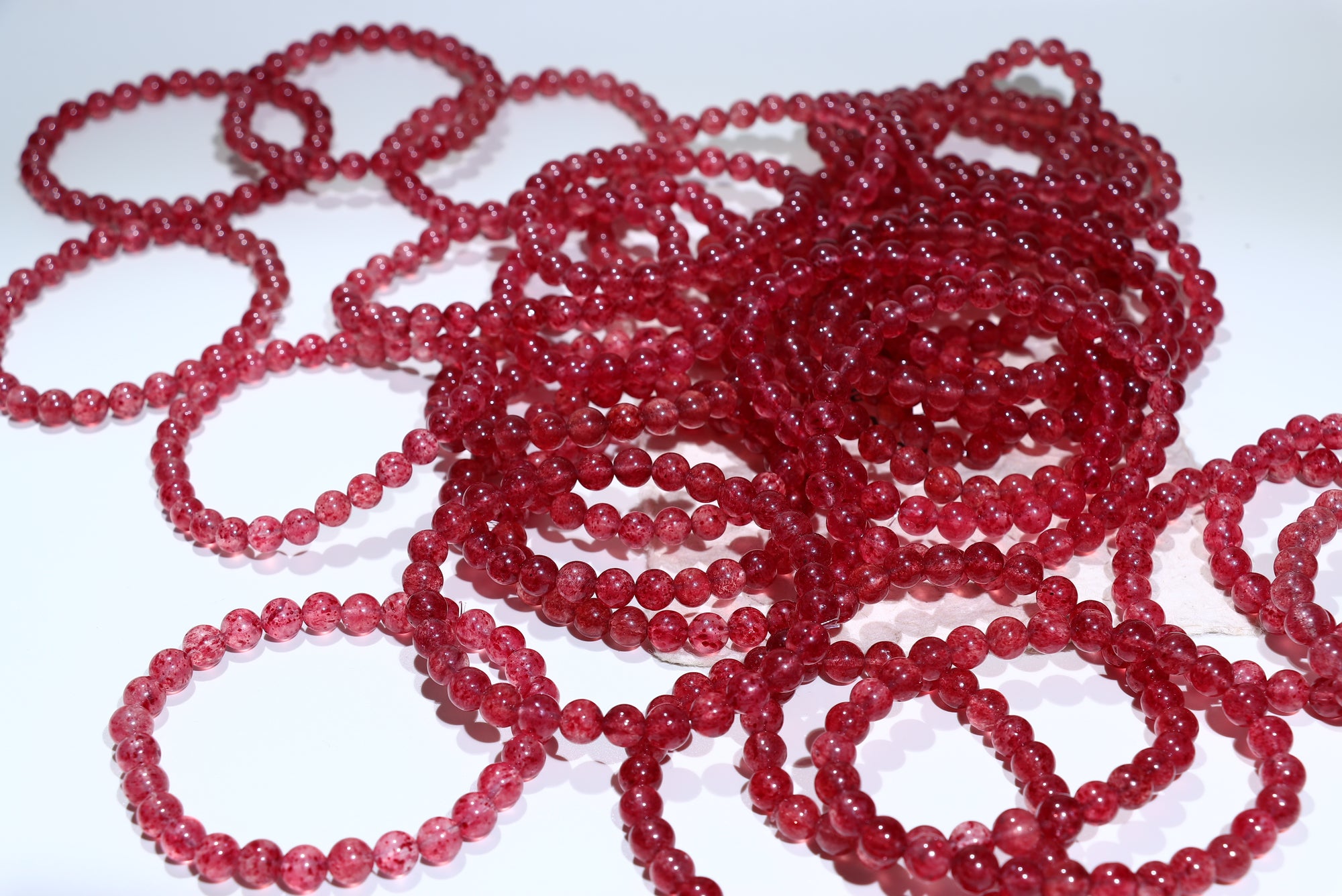 Strawberry Quartz Crystal Bracelet