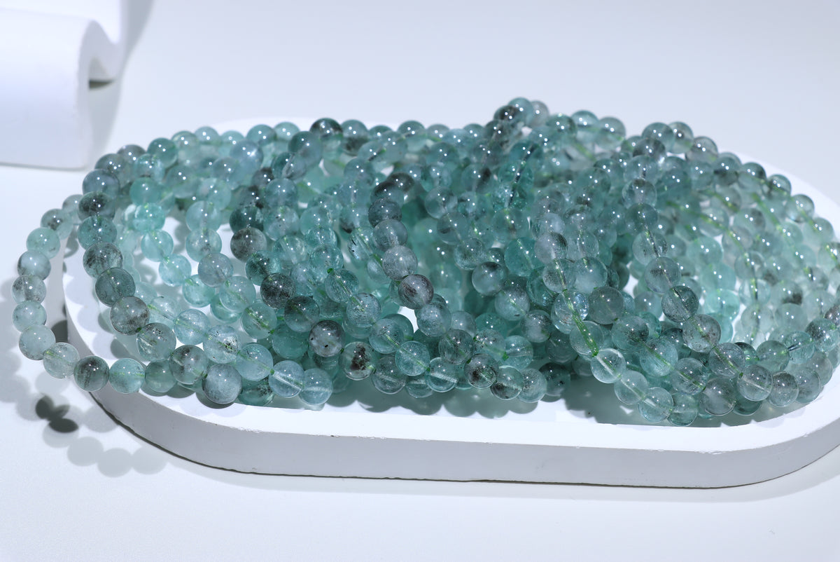 Green Aquamarine Crystal Bracelet
