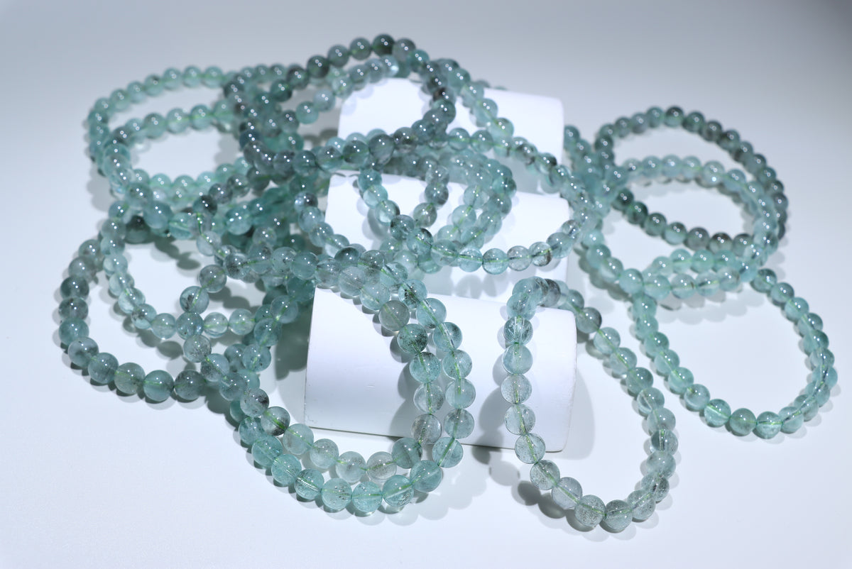 Green Aquamarine Crystal Bracelet