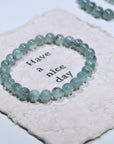 Green Aquamarine Crystal Bracelet
