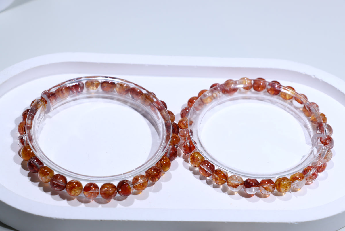 Fire Quartz Crystal Bracelet