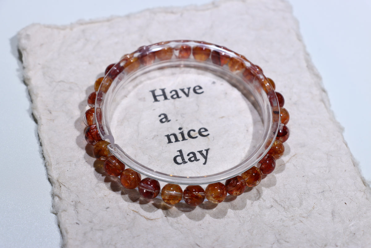 Fire Quartz Crystal Bracelet