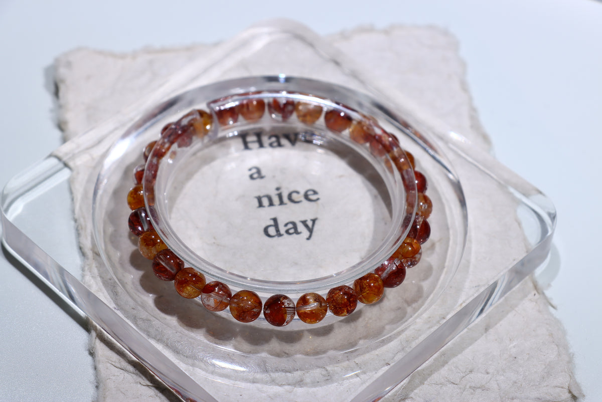 Fire Quartz Crystal Bracelet