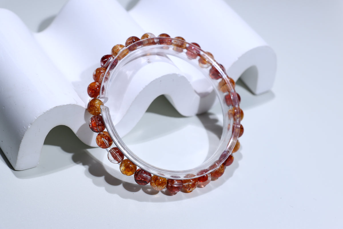 Fire Quartz Crystal Bracelet