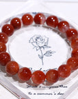Red Rabbit Hair Crystal Bracelet