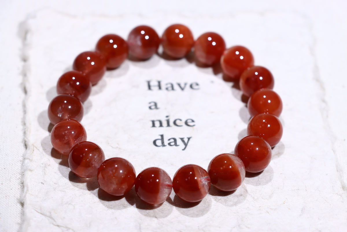 Red Rabbit Hair Crystal Bracelet