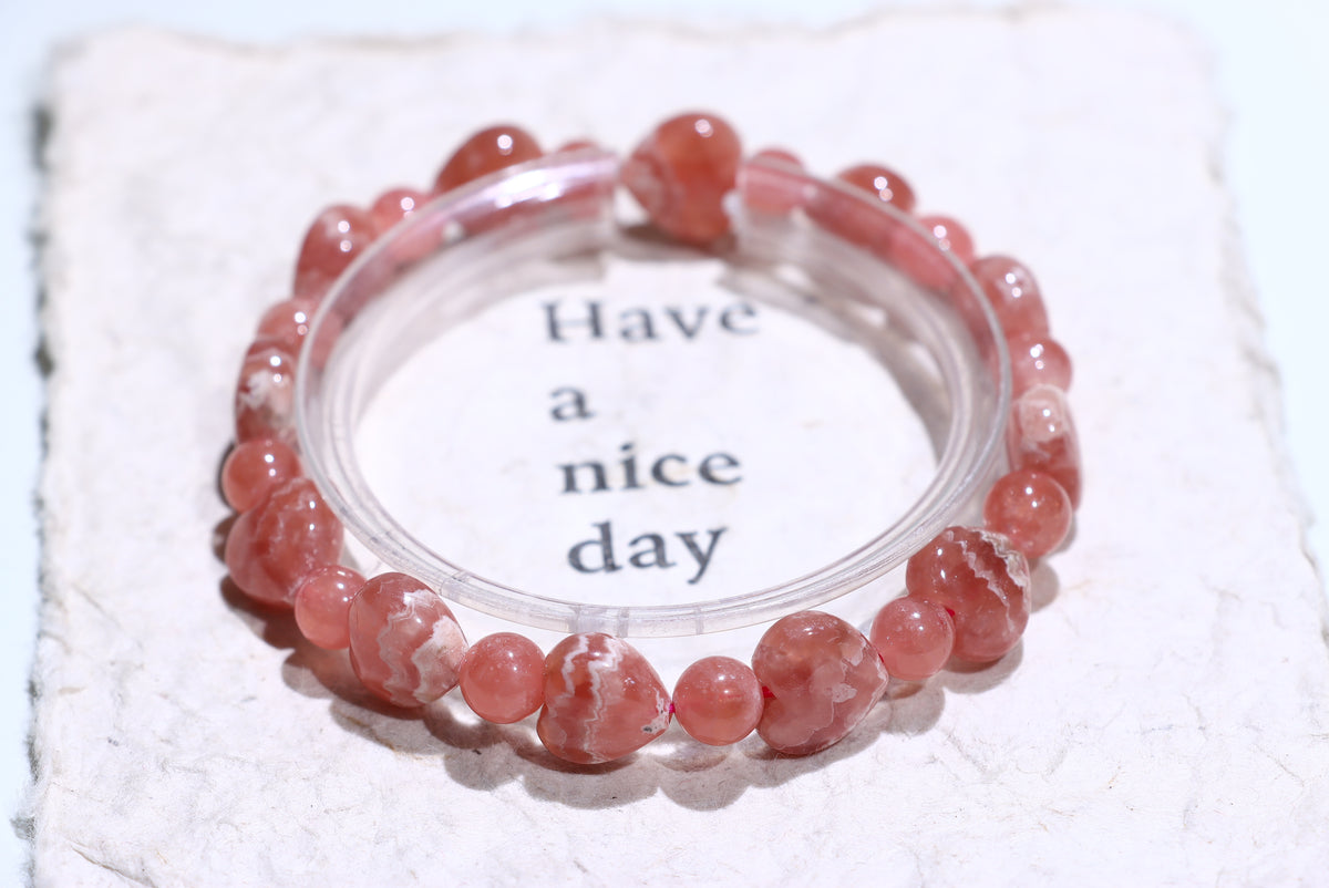 Rhodochrosite Crystal Bracelet