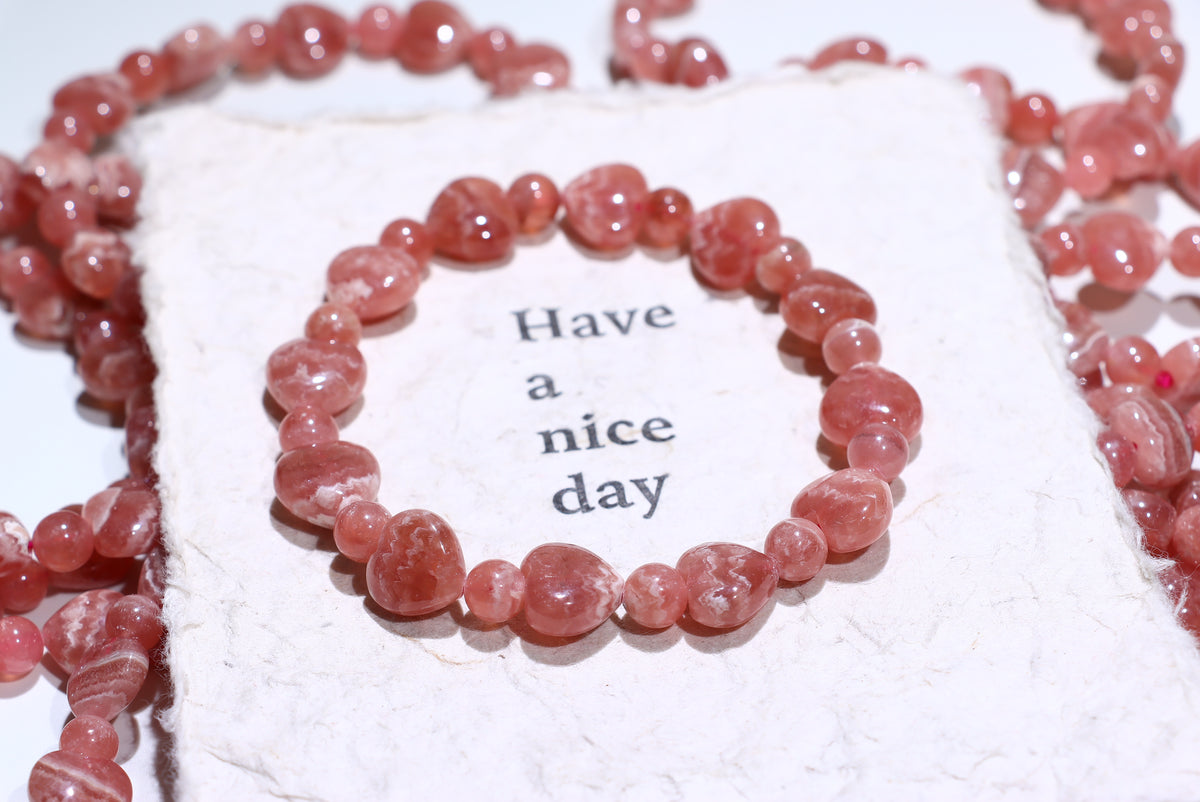 Rhodochrosite Crystal Bracelet