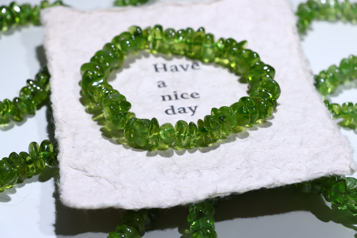Peridot Crystal Bracelet