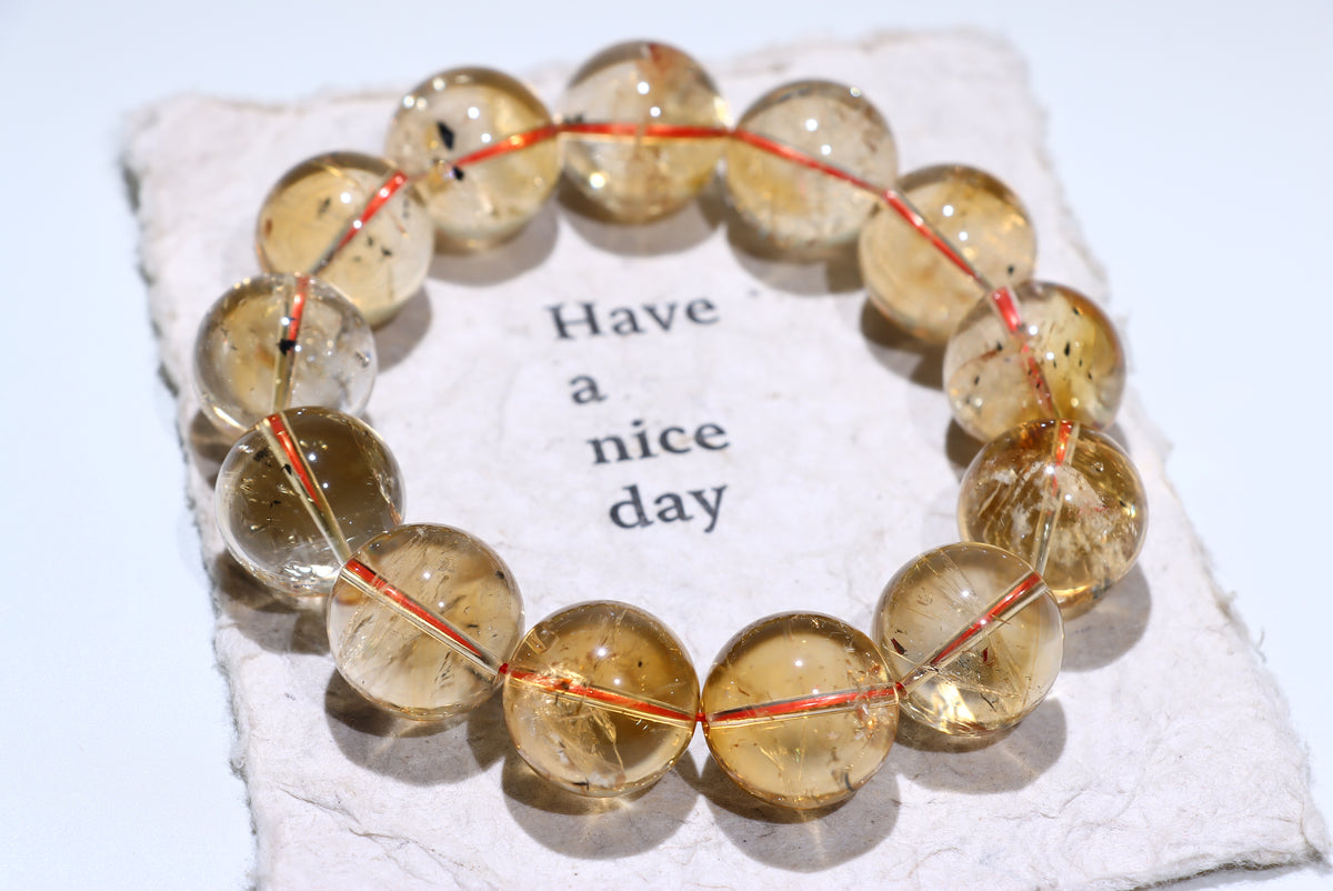 Citrine Sea Urchin Crystal Bracelet