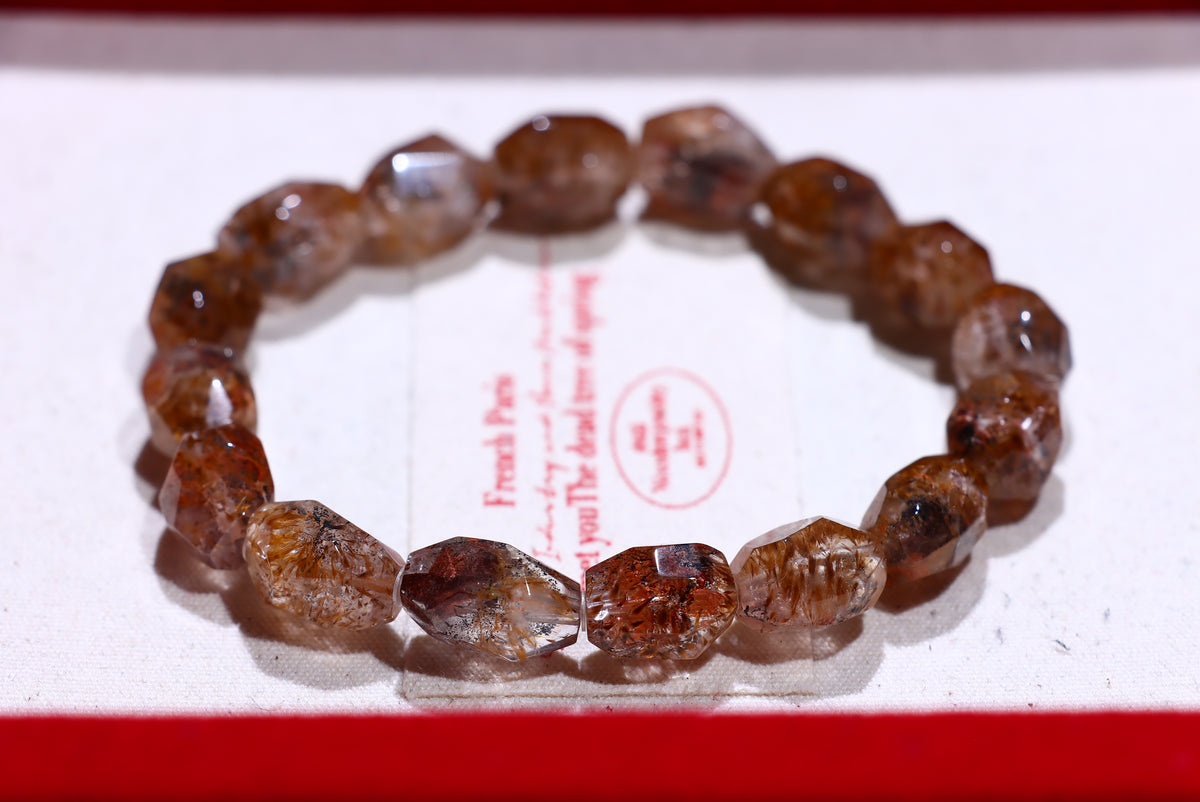 Purple Titanium Auralite 23 Crystal Bracelet