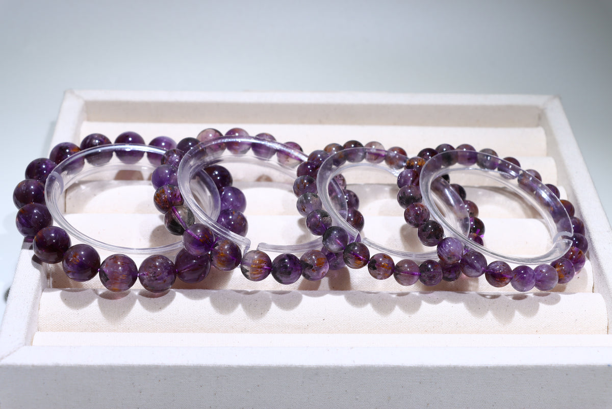 Purple Titanium Auralite 23 Crystal Bracelet